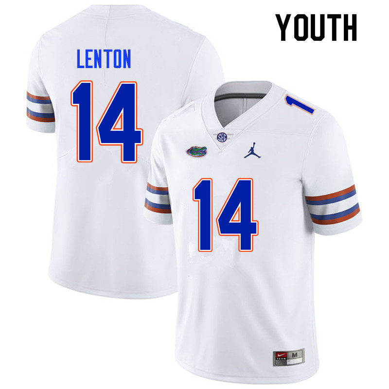 Youth #14 Quincy Lenton Florida Gators College Football Jerseys Sale-White